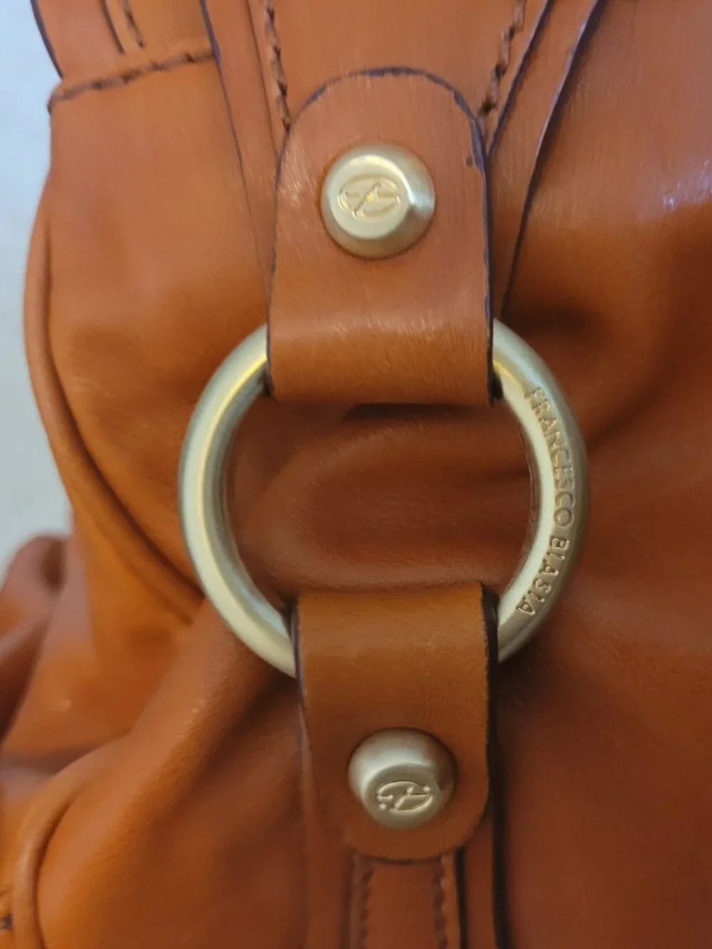 Leather Hobo Bag Francesco Biasia Orange